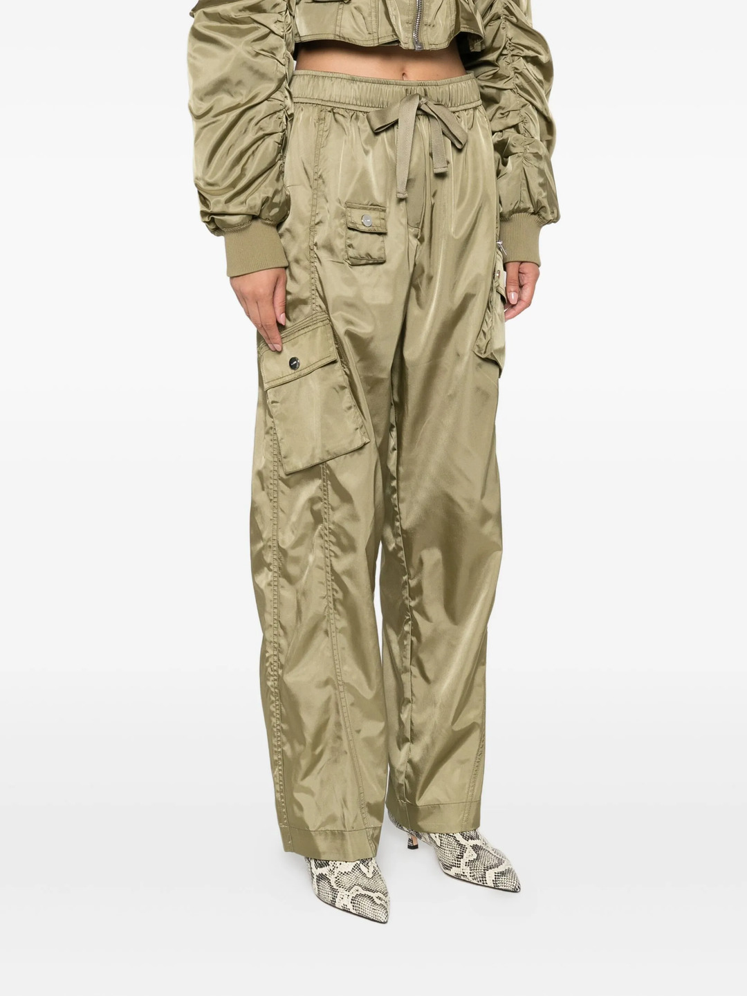 Duchesse Nylon Oversized Elasticated Trousers - 3