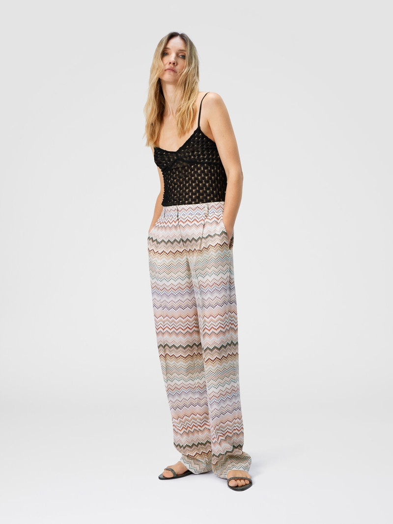 Missoni Dégradé zig zag viscose trousers outlook