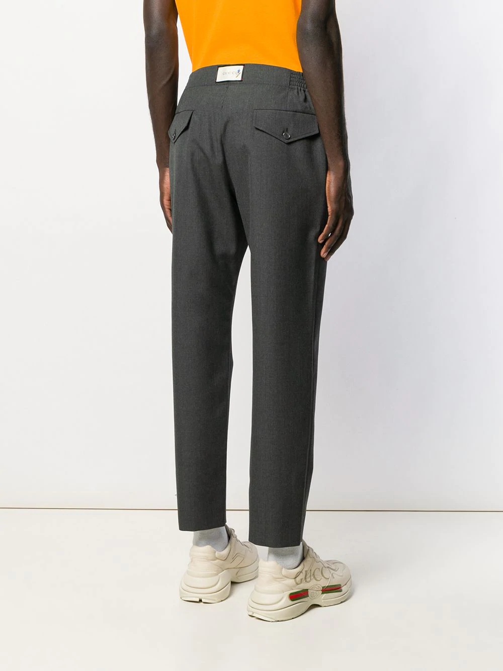 mid-rise straight leg trousers - 4