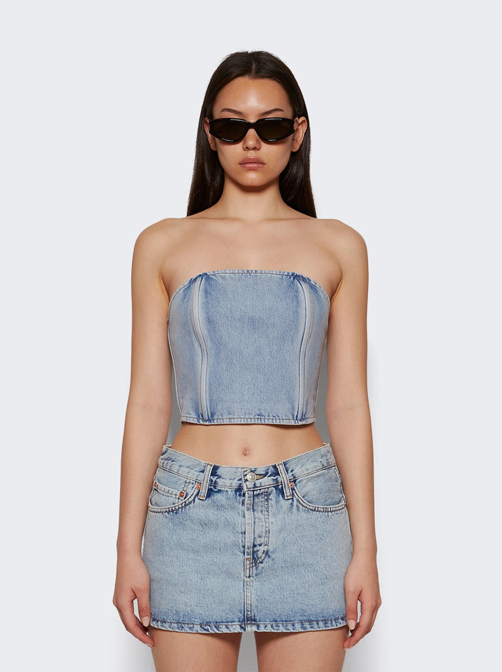Denim Tube Top Blue - 2