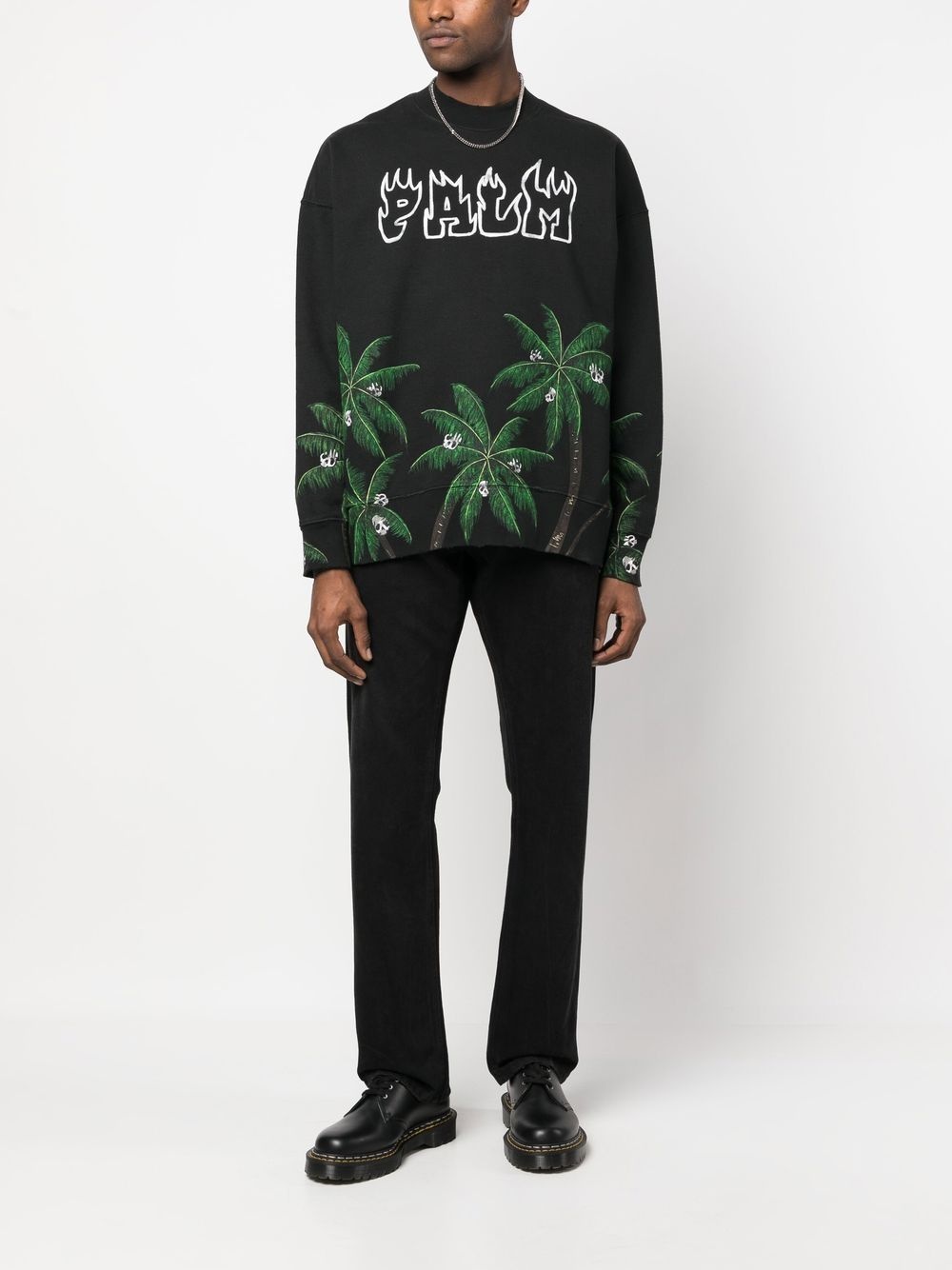 Palm & Skull logo-print sweatshirt - 2