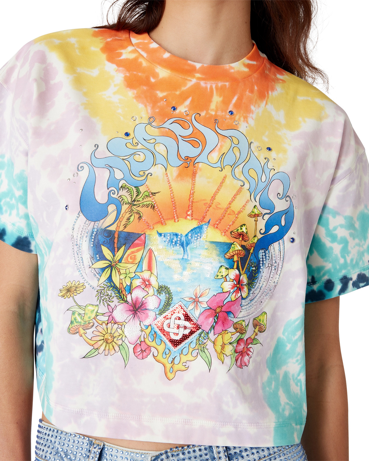 Surf Trip Tie Dye T-Shirt | Casablanca Paris - 5