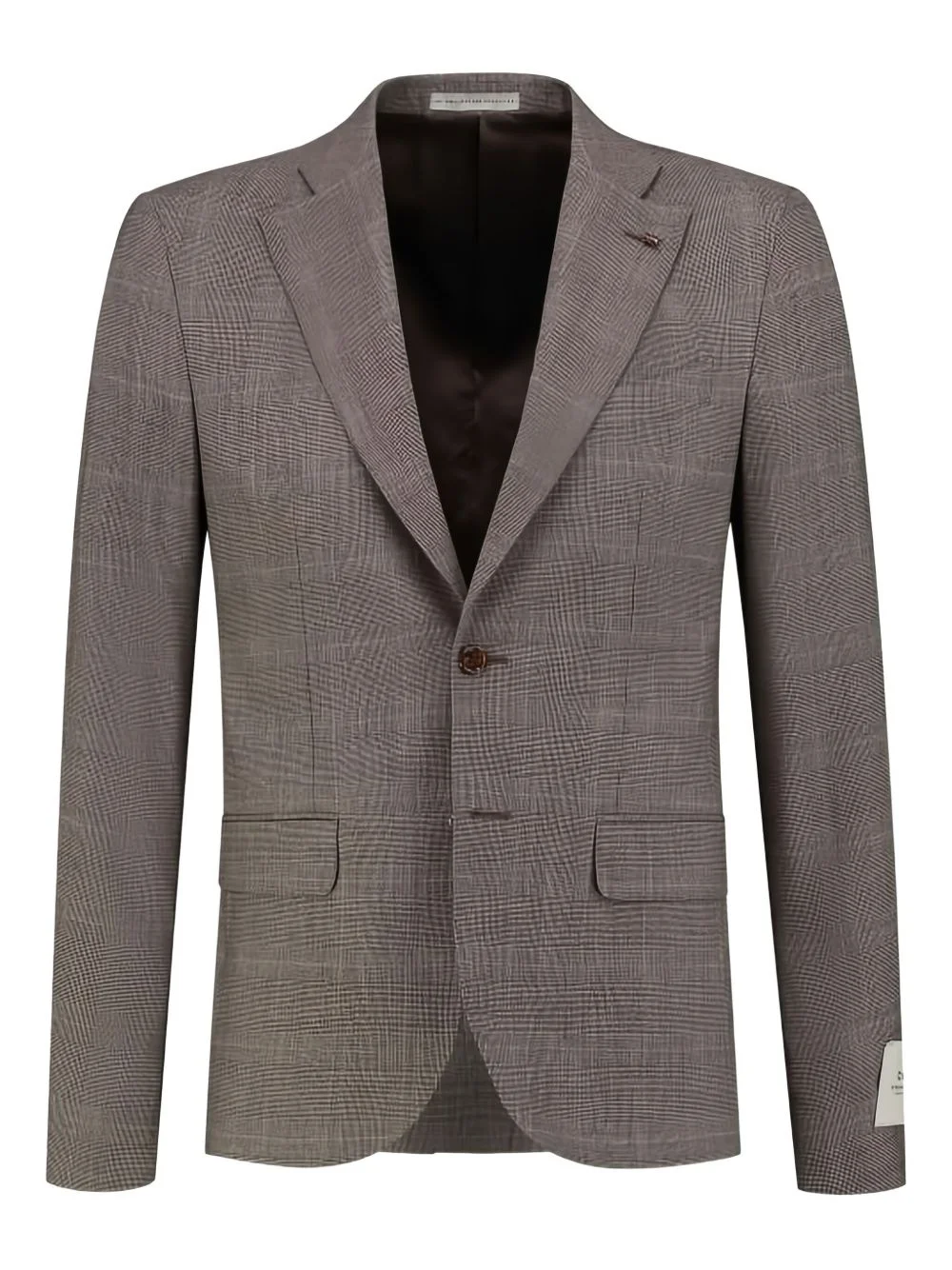 checked pattern blazer - 1