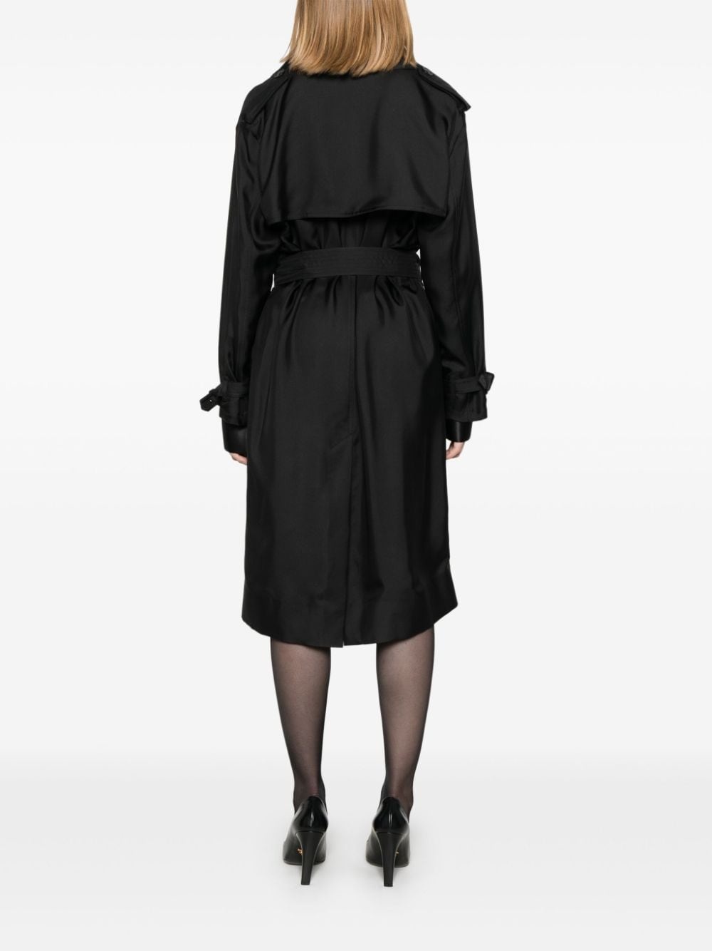 コート Saint Laurent Silk Trench Coat Saint Laurent Silk Trench Coat | Black | FARFETCH