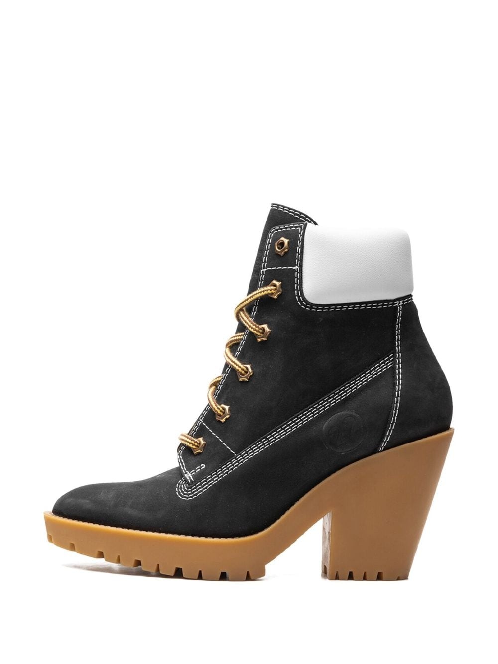 100mm lace-up suede boots - 5