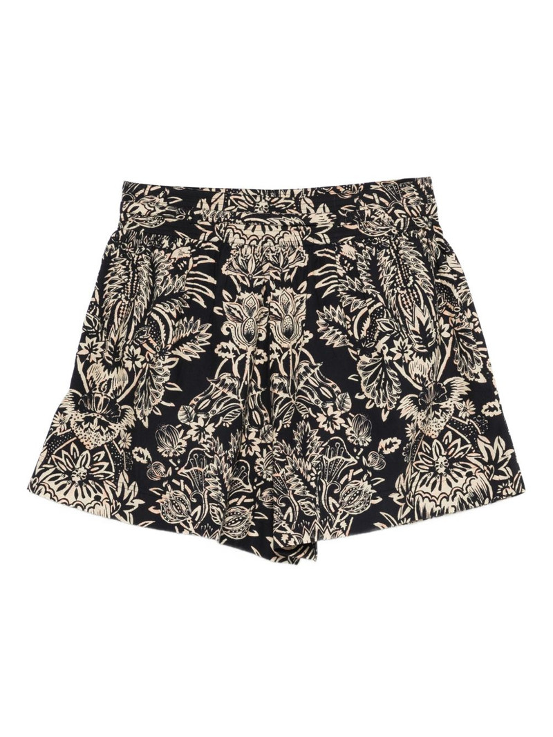 ULLA JOHNSON floral laccetti shorts outlook