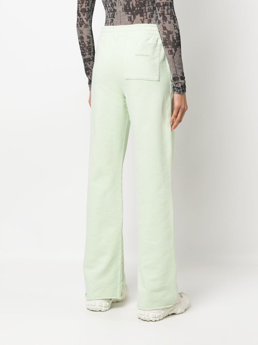 flared cotton track pants - 4