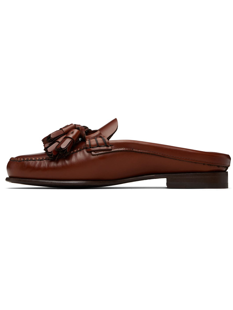 HEREU Brown Borlada Slip-on Loafers outlook