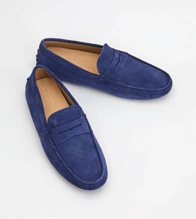 Tod's GOMMINO DRIVING SHOES IN SUEDE - BLUE outlook