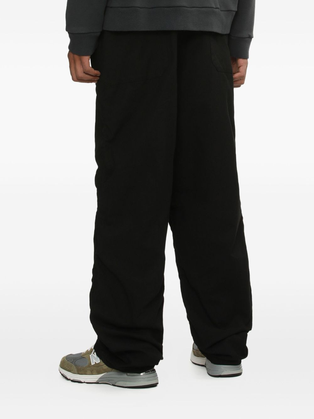 ELASTIC-WAIST POCKETED STRAIGHT-LEG TROUSERS - 2