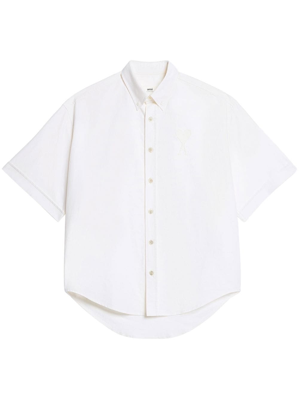 embroidered-logo button-down shirt - 1