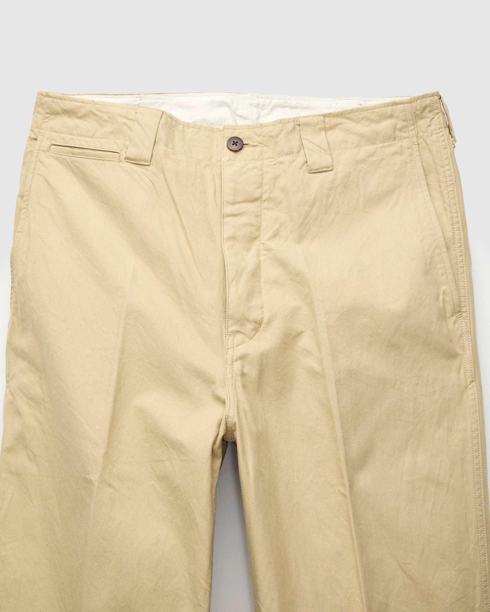 Wide Chino Pants in Beige - 4
