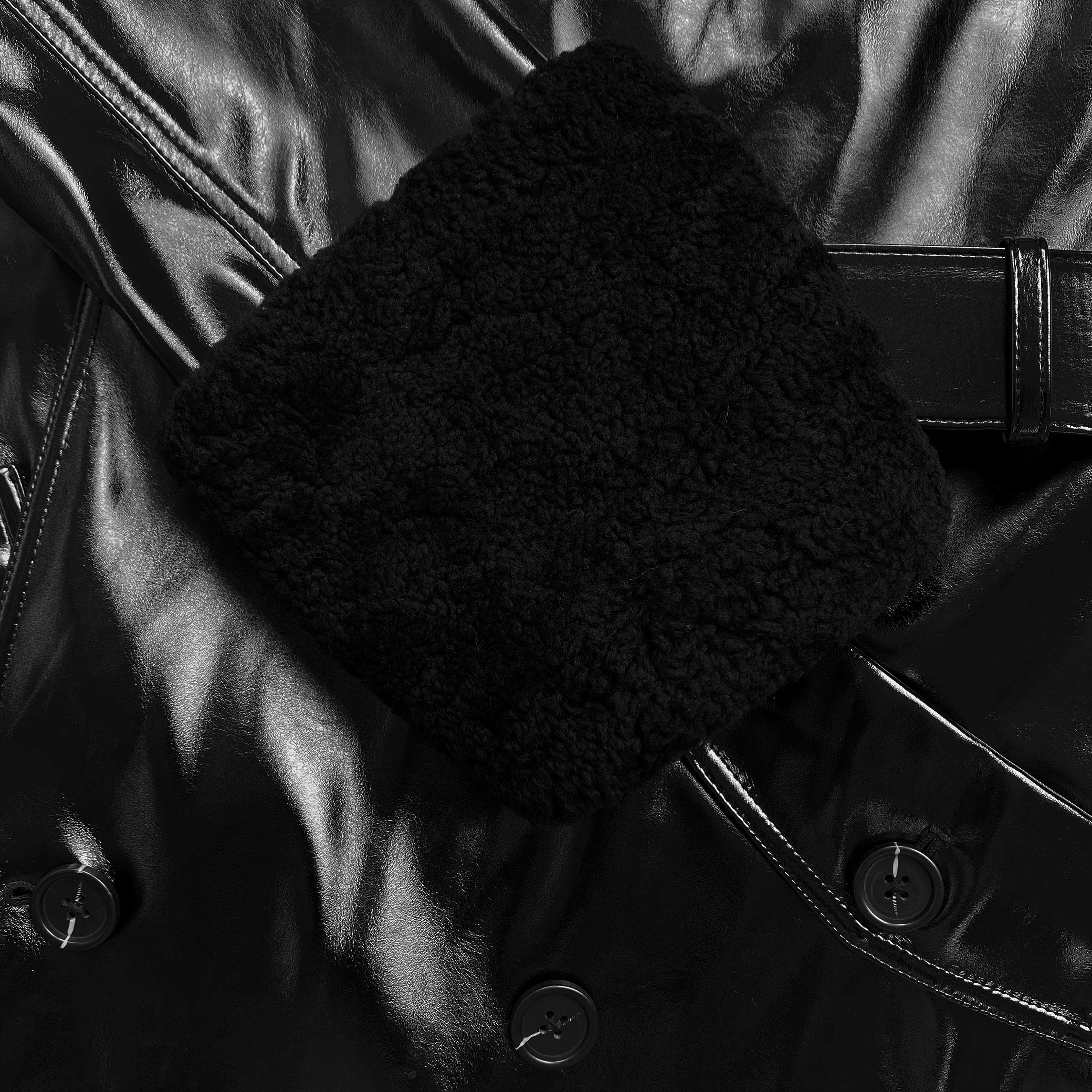 Black Patent Coat - 6