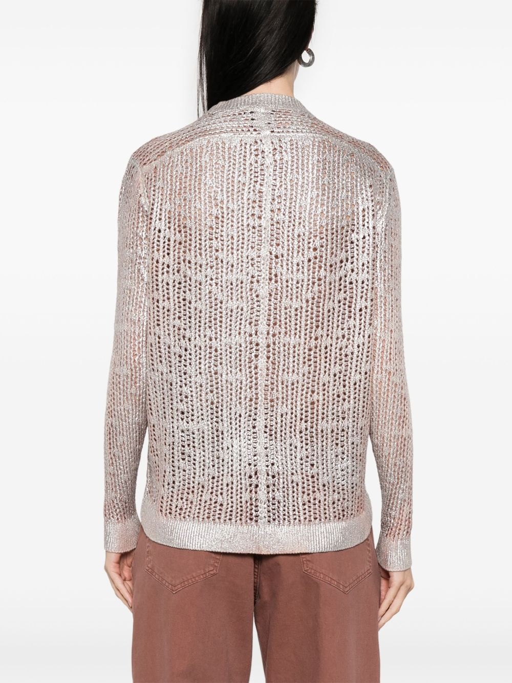 foil-print sweater - 4