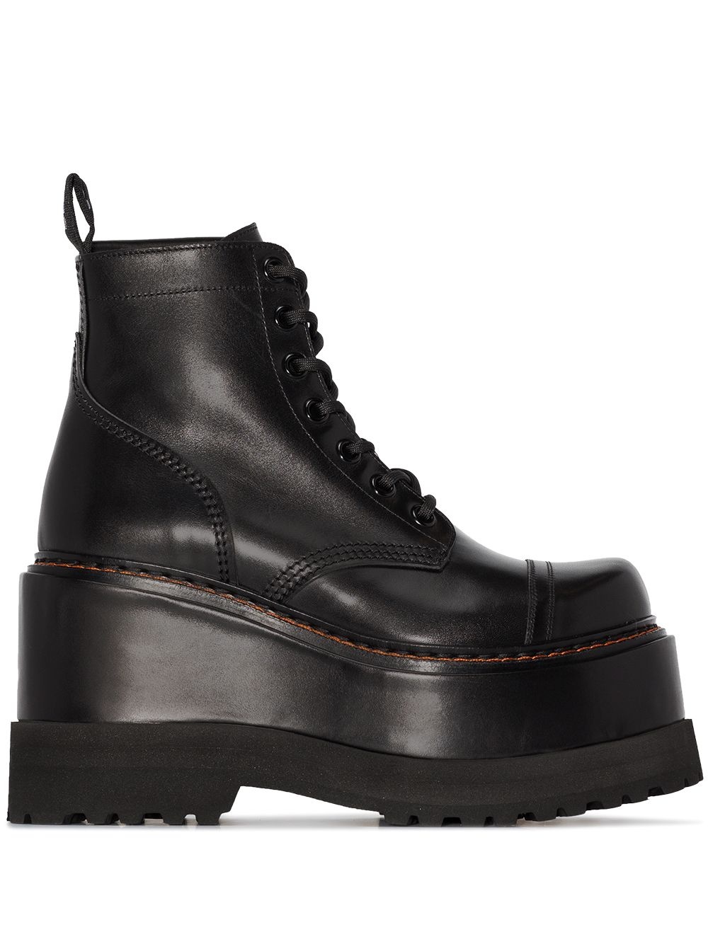 platform-sole 105mm combat boots - 1