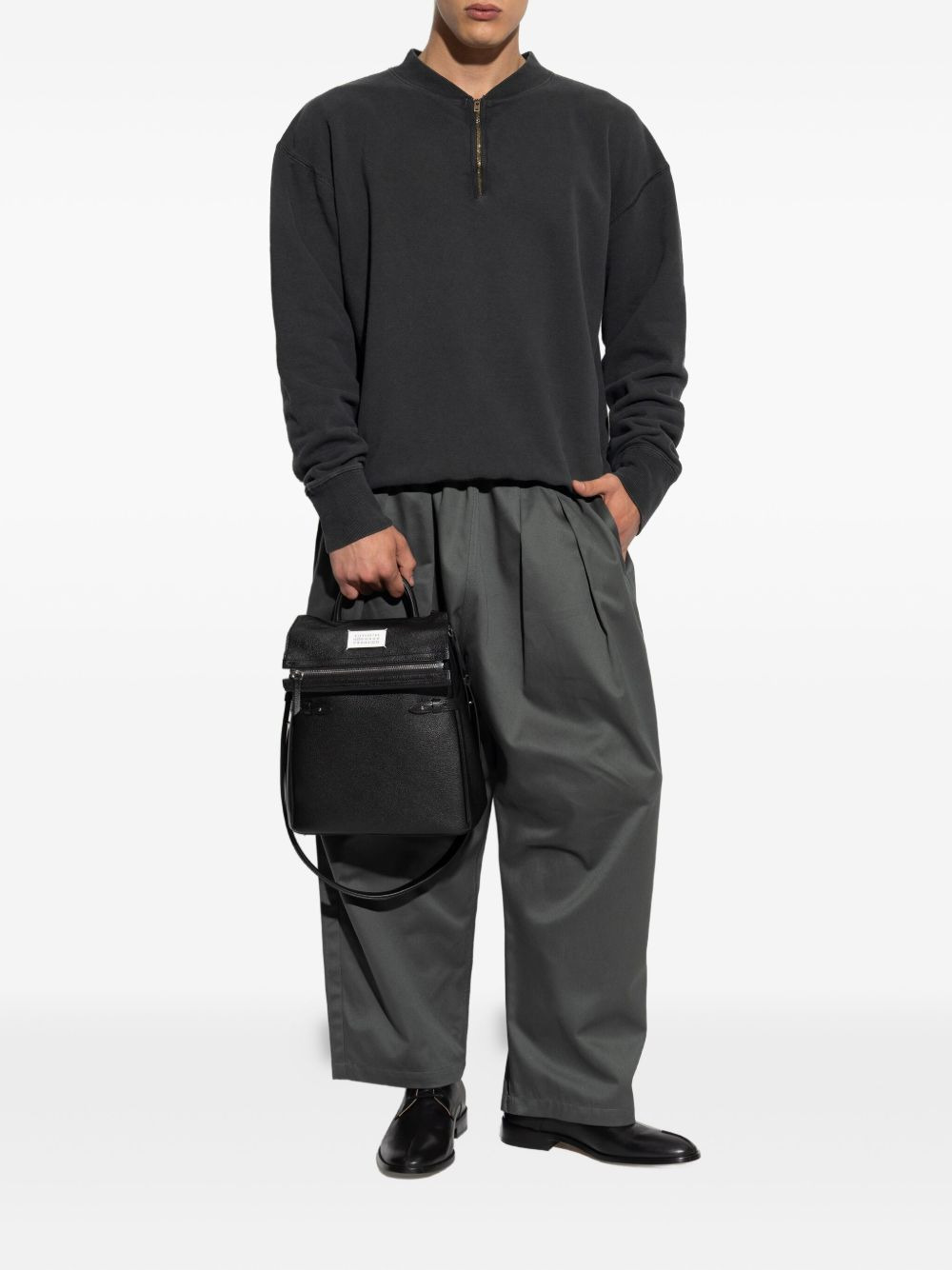 half-zip cotton sweatshirt - 2