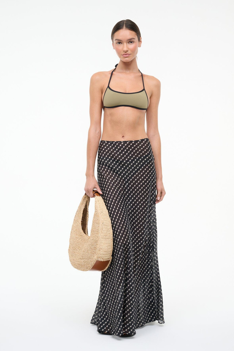 STAUD VELMA SKIRT BLACK GEO 1
