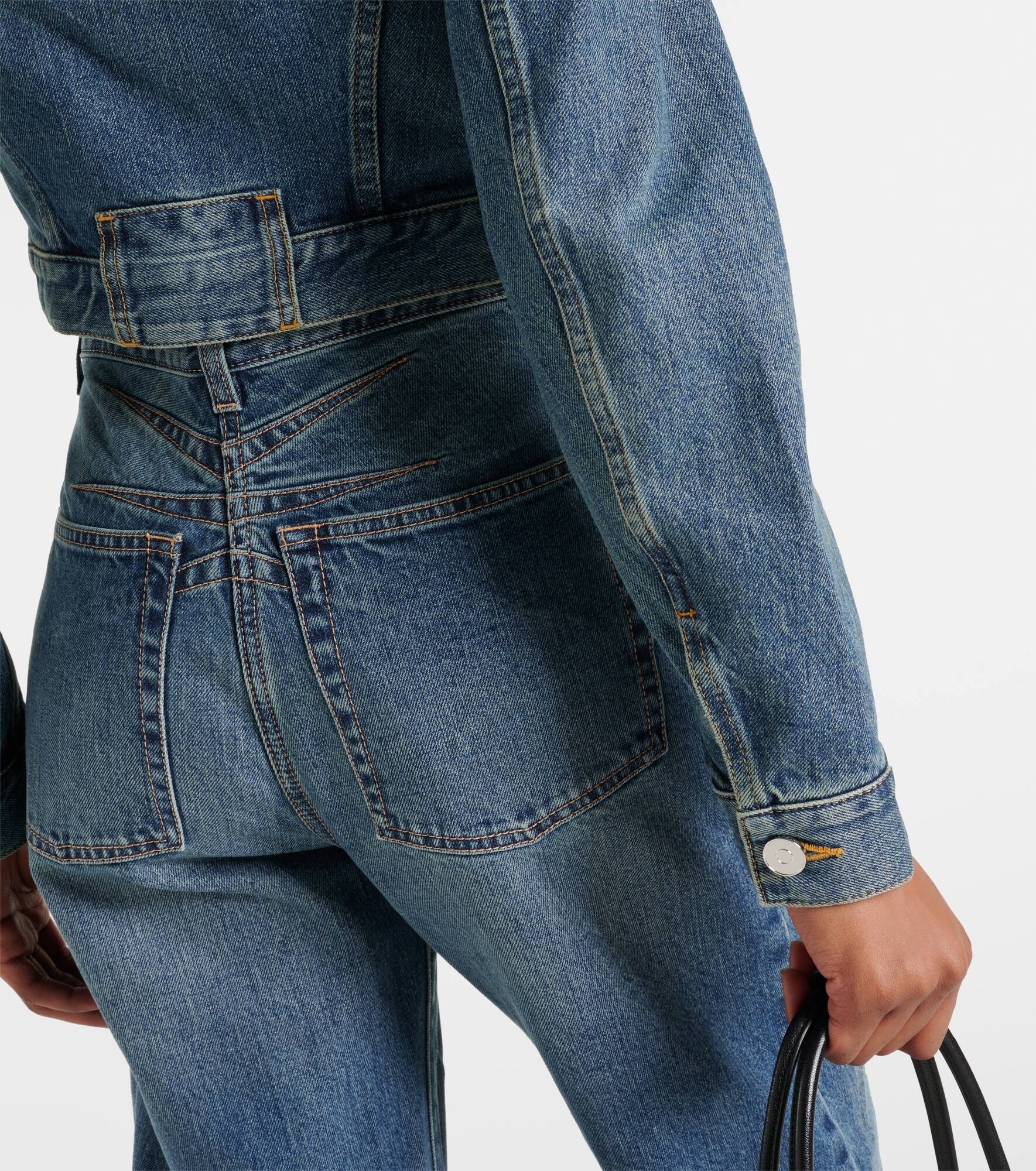 Cropped denim jacket - 5