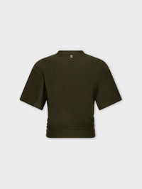 rabanne CROPPED T-SHIRT IN JERSEY | REVERSIBLE
