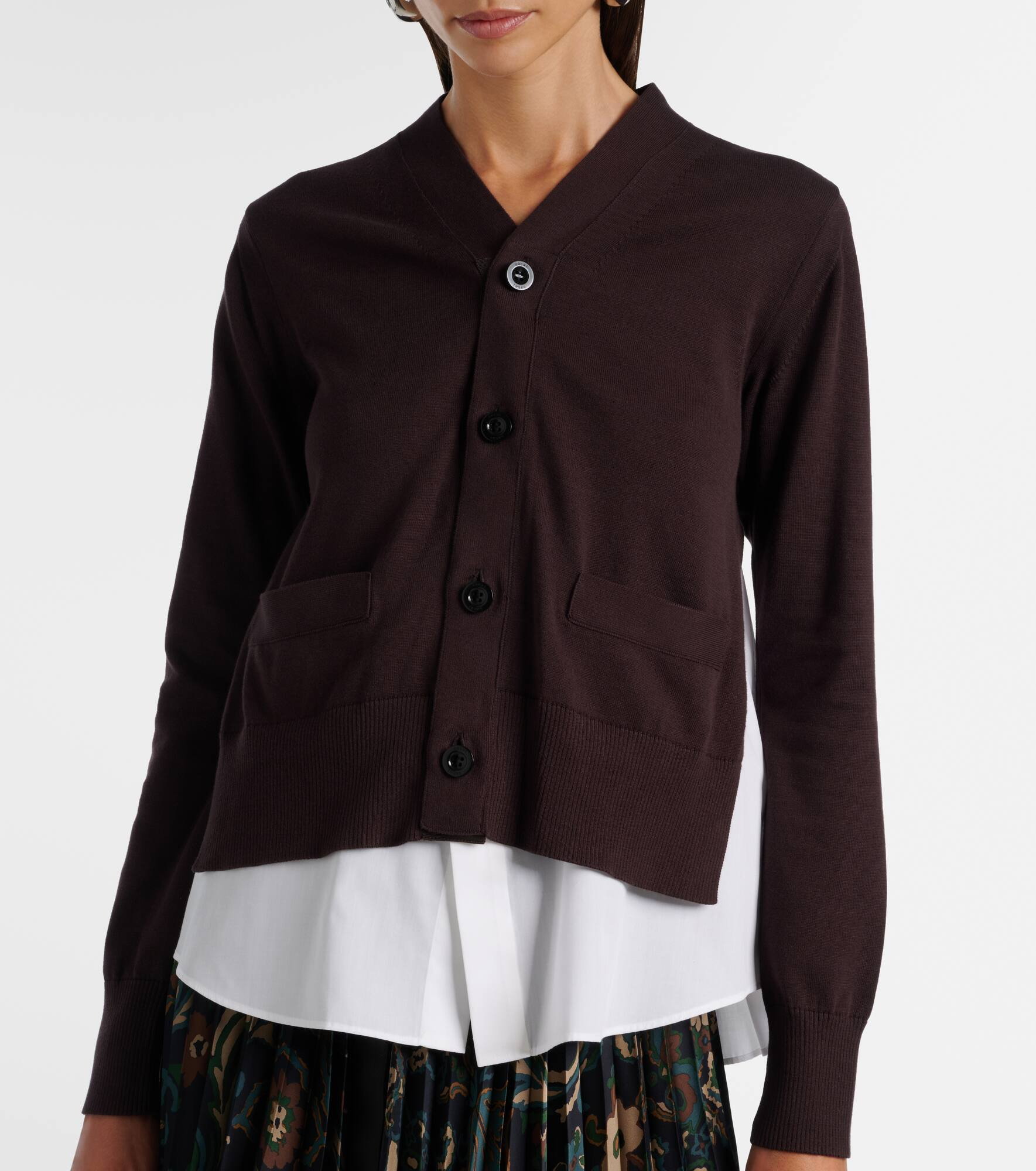 Layered cotton cardigan - 7