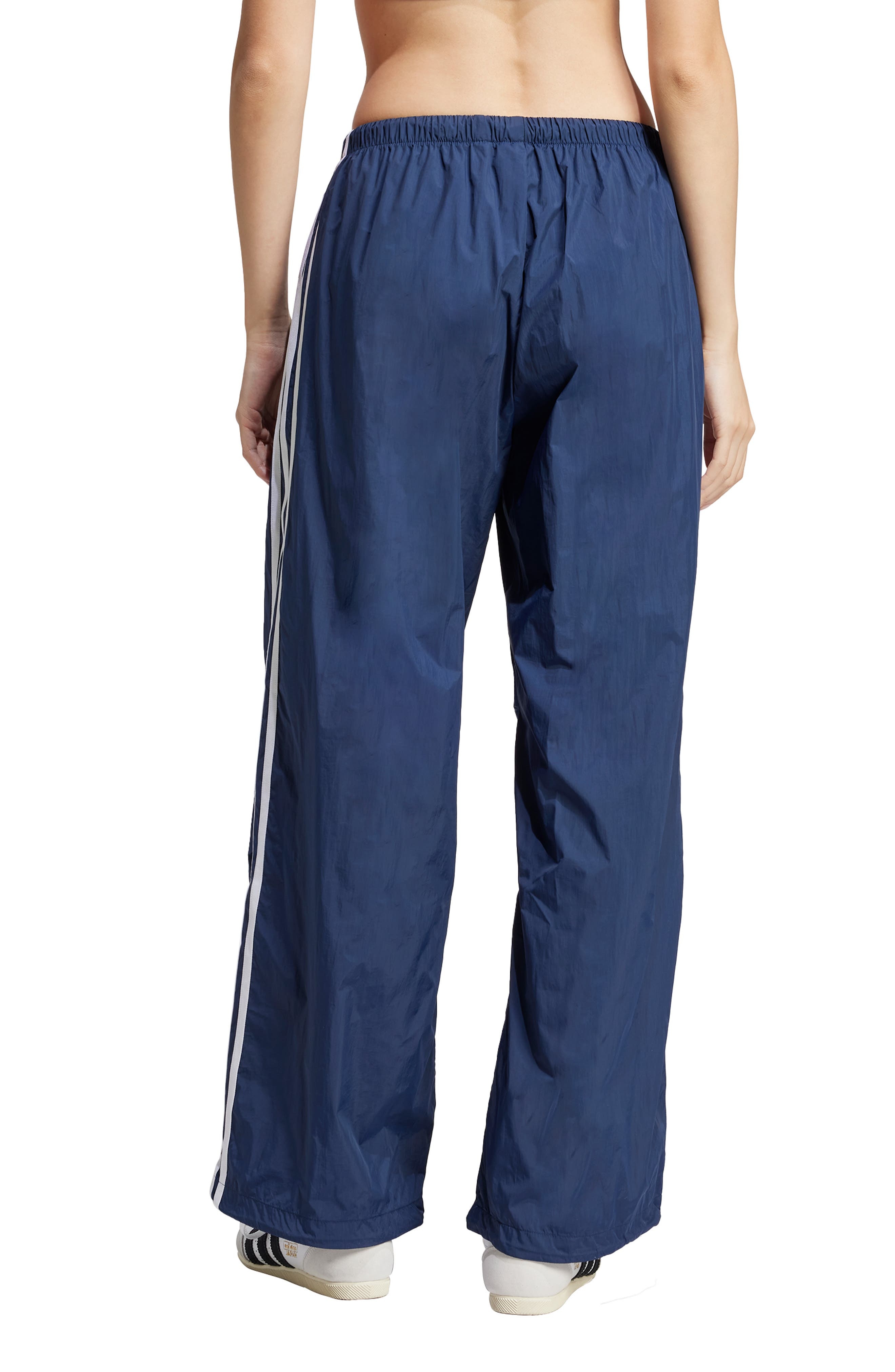 adidas Adicolor Lifestyle 3-Stripes Wide Leg Woven Pants in Night Indigo at Nordstrom - 2