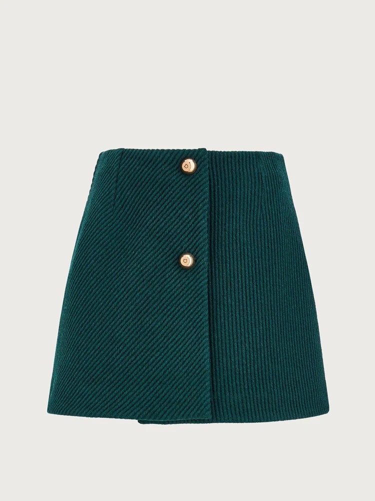 WOOL MINI SKIRT - 1
