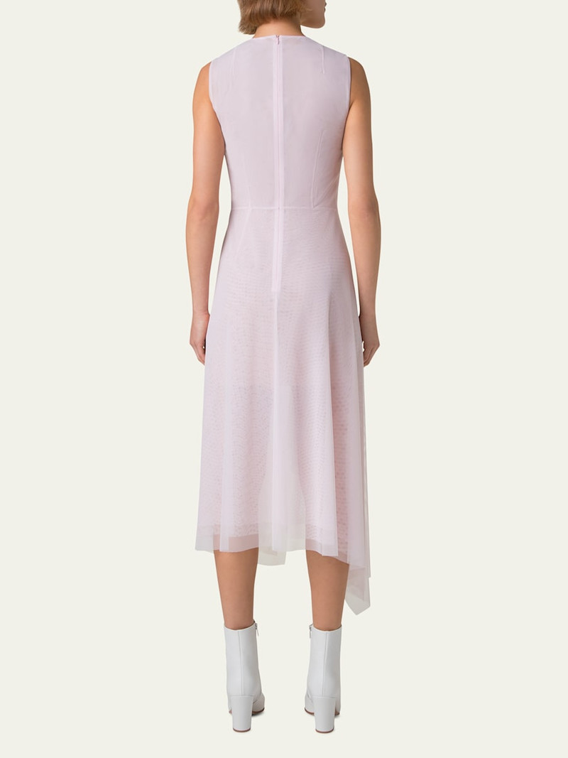 AKRIS Double Layer Techno Tulle Midi Dress outlook