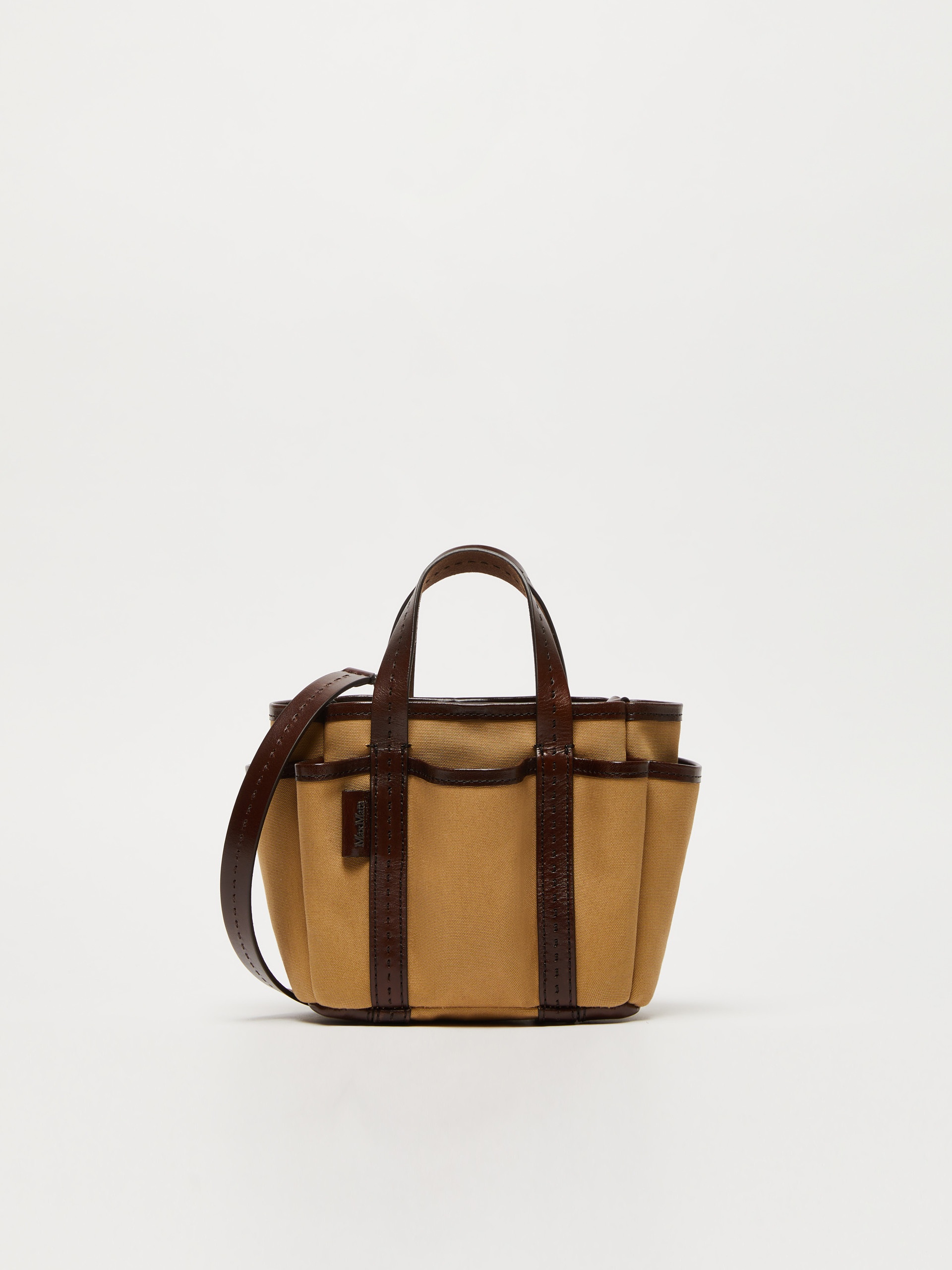GARDENCABASXS Canvas and leather Giardiniera Mini tote bag - 1