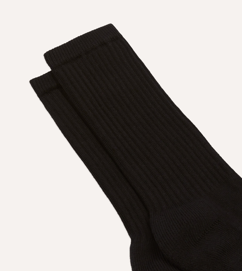 Black Cotton Sports Socks 3