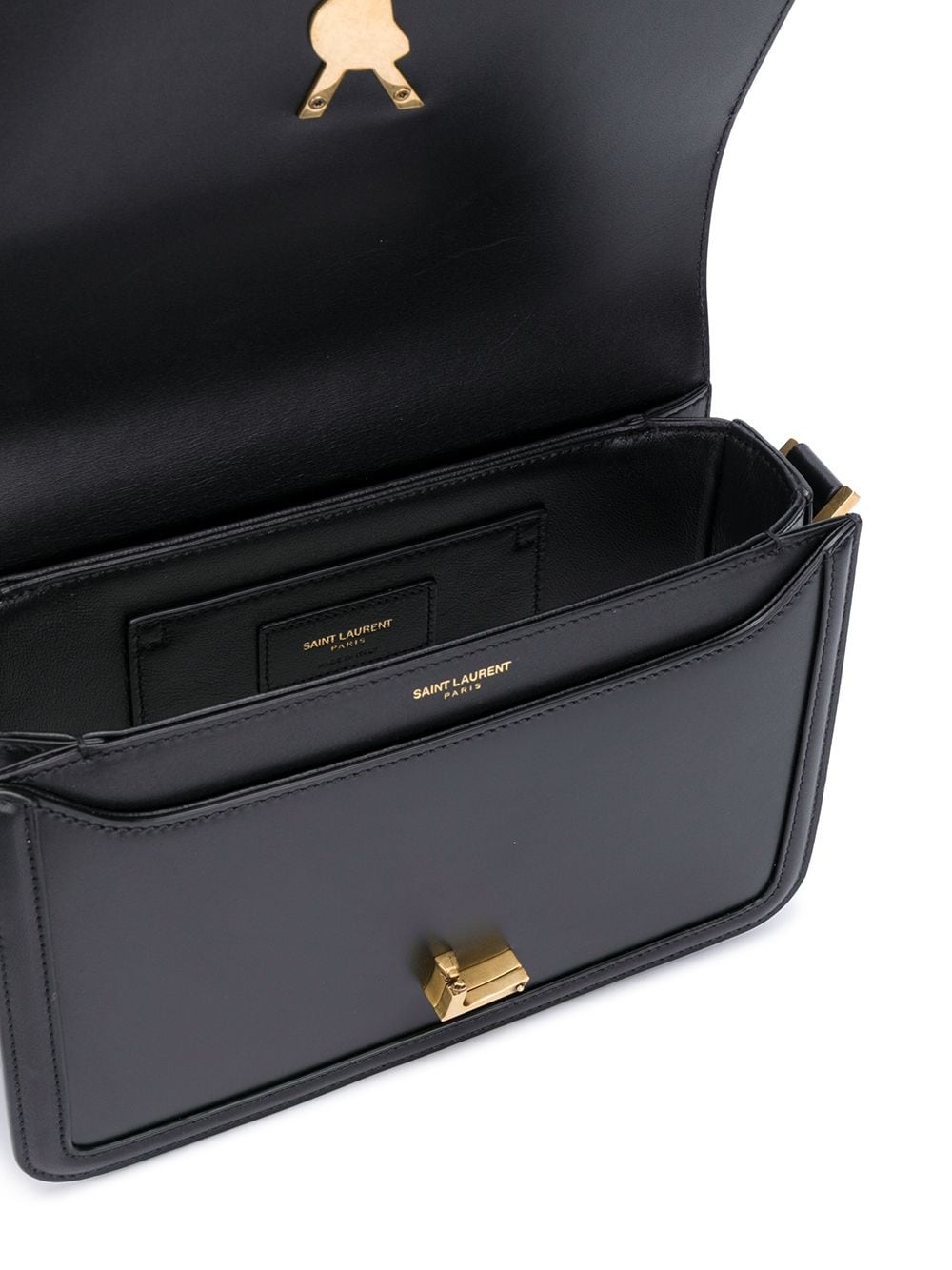 monogram leather shoulder bag - 5