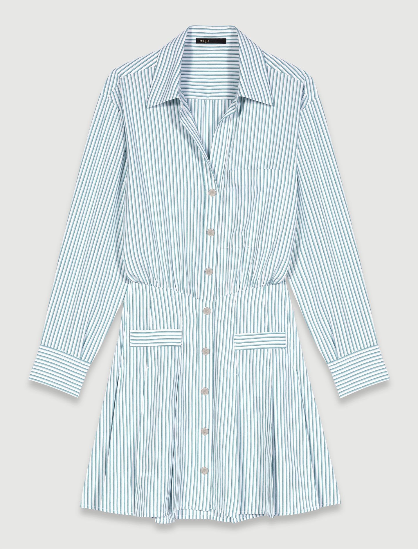 Striped shirt dress - 1