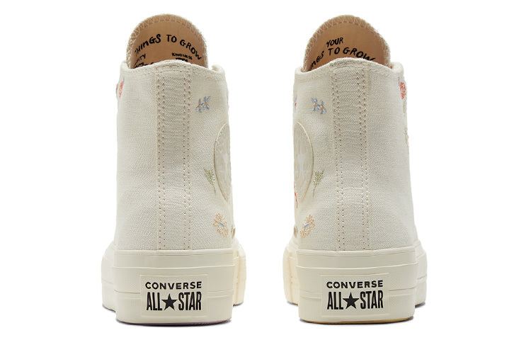 (WMNS) Converse Chuck Taylor All Star Lift Platform 'Embroidered Floral - Egret' A01586C - 5