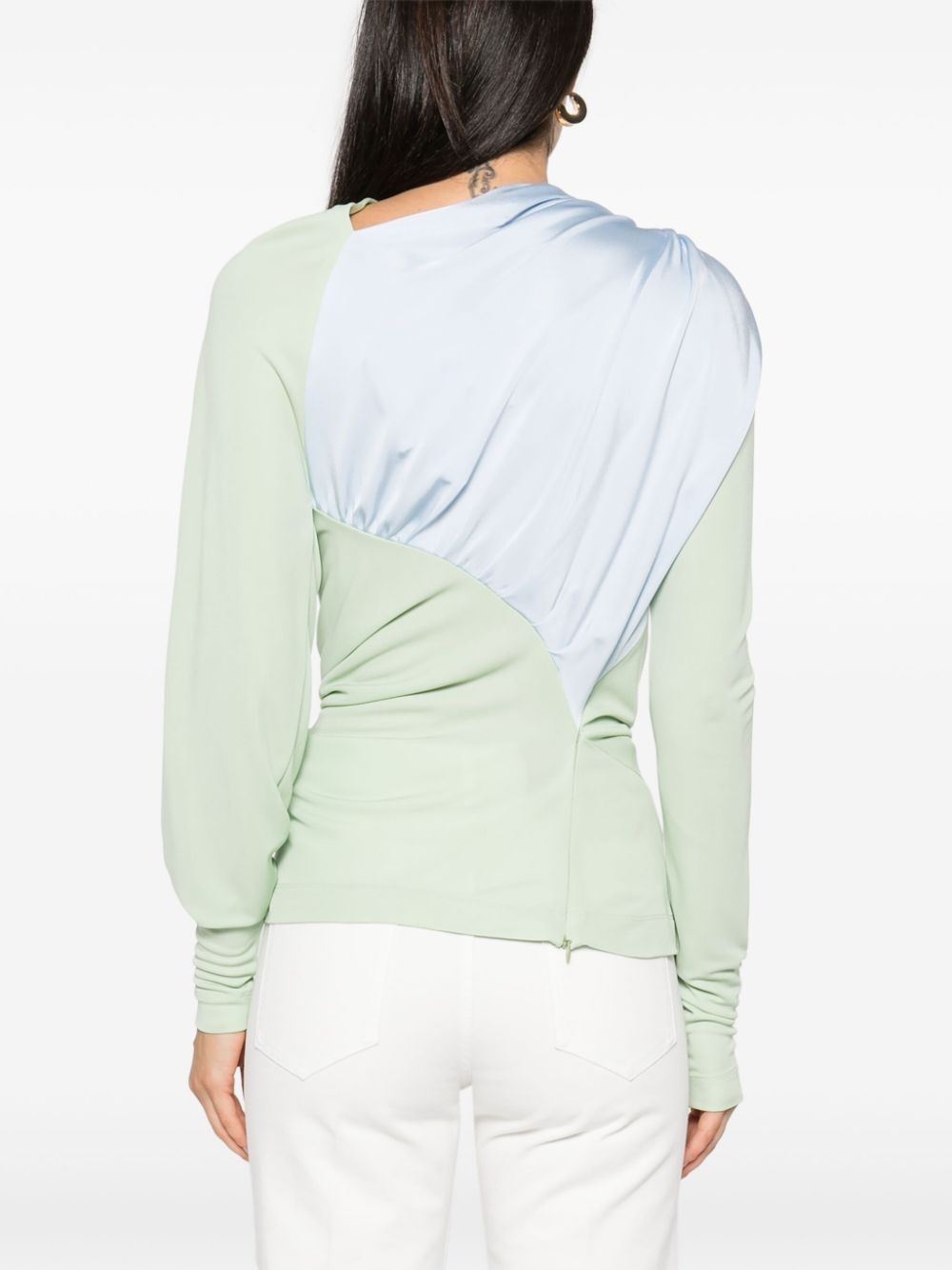 draped long-sleeve top - 4