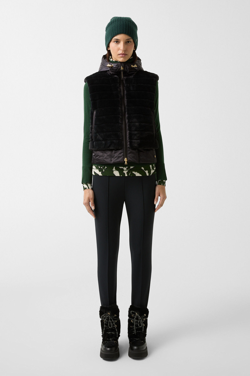BOGNER Yumi fur vest in Black outlook