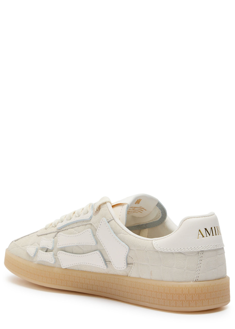 Amiri Pacific Bones Crocodile-effect Suede Sneakers - 2