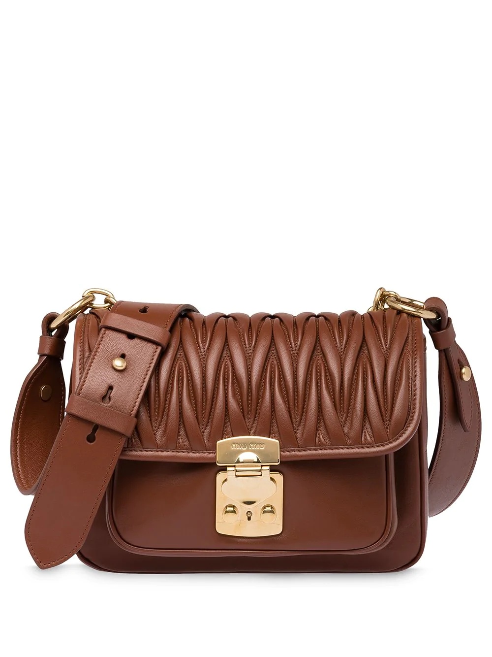 nappa leather shoulder bag - 1