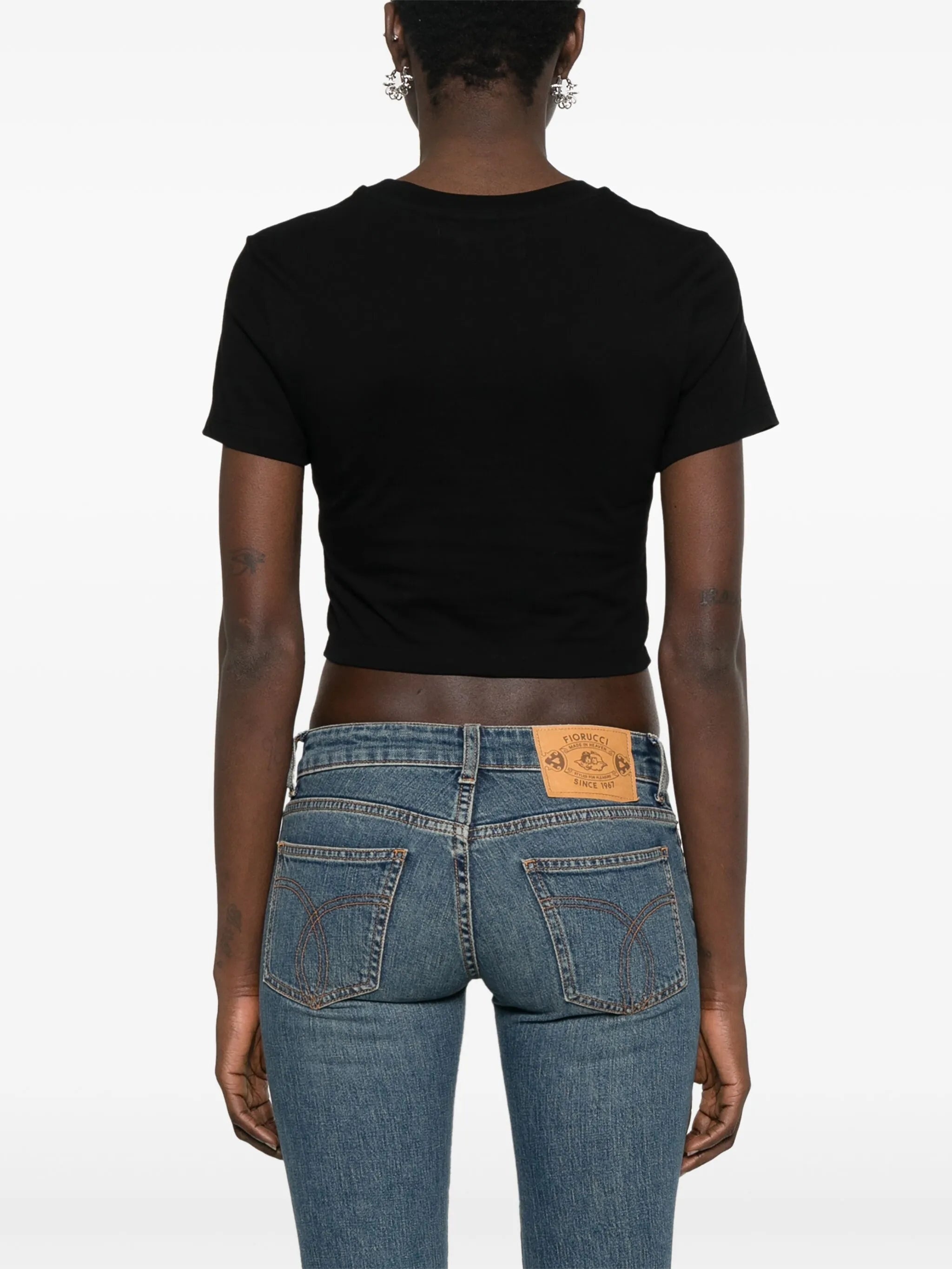 Fiorucci Graphic-print Cropped T-shirt - 3