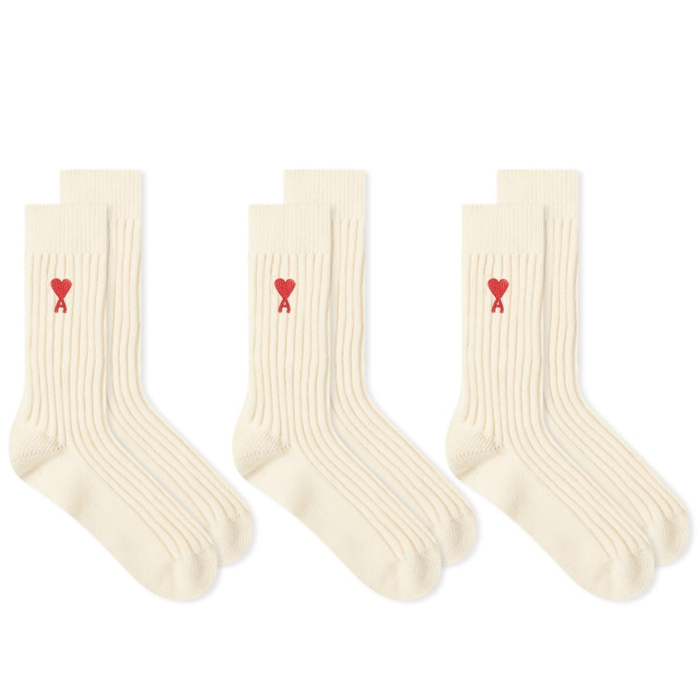 AMI Small A Heart Sock - 3 Pack - 1