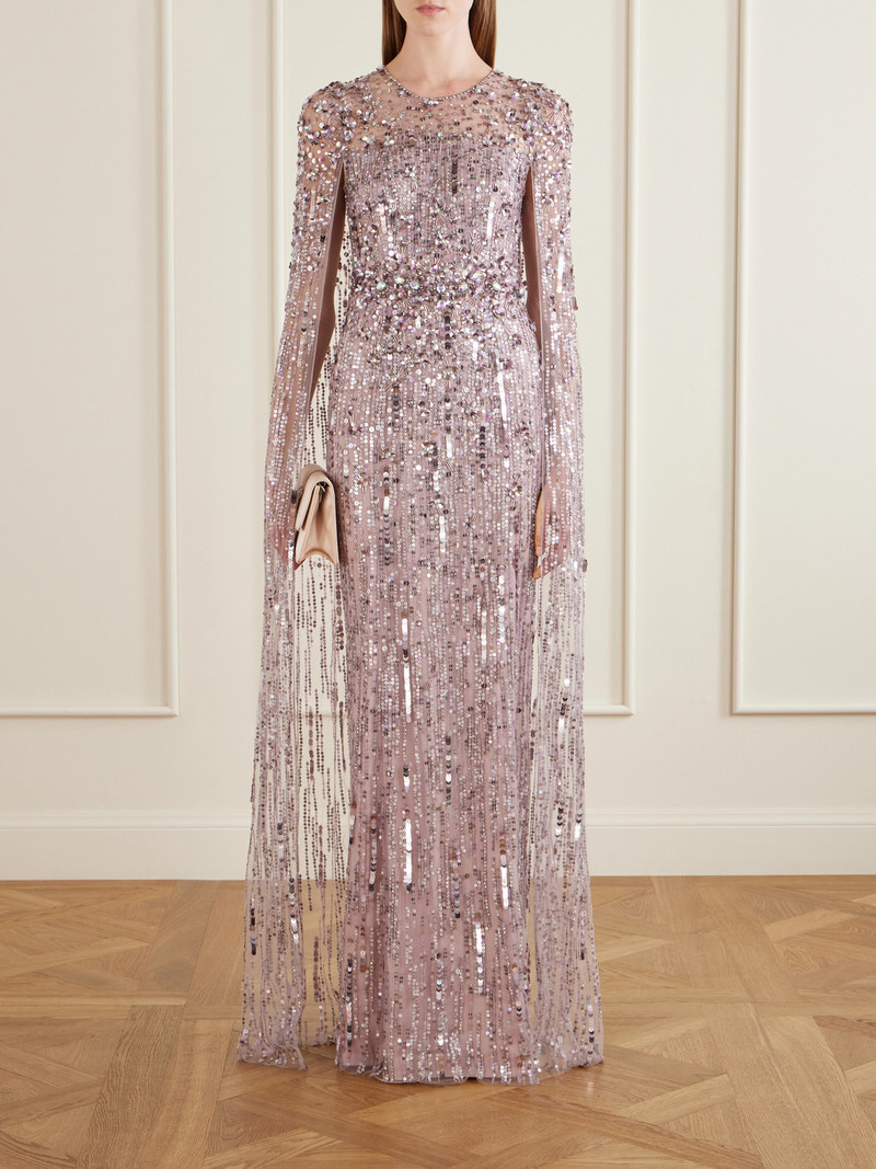 JENNY PACKHAM Ruby Sequined Tulle Gown outlook