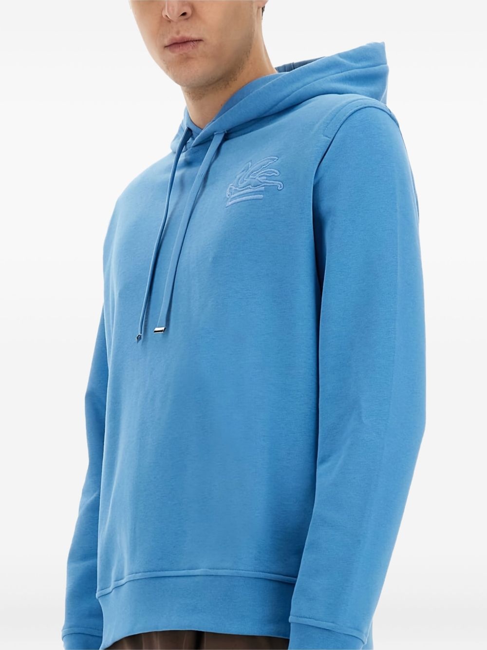 embroidered logo hoodie - 3