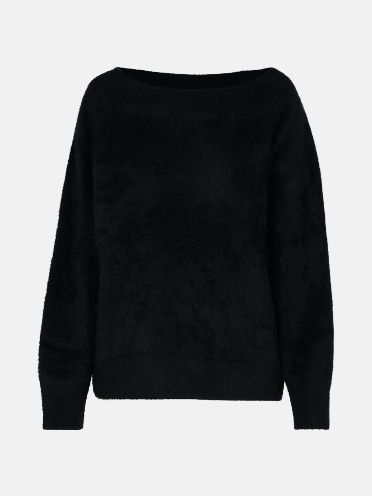 'KAMILA' BLACK CASHMERE SWEATER - 1
