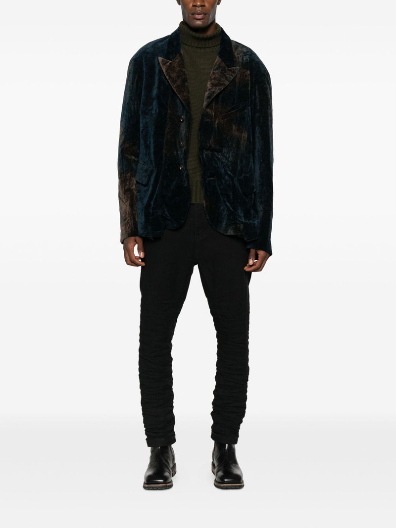 Ziggy Chen gathered velvet blazer outlook