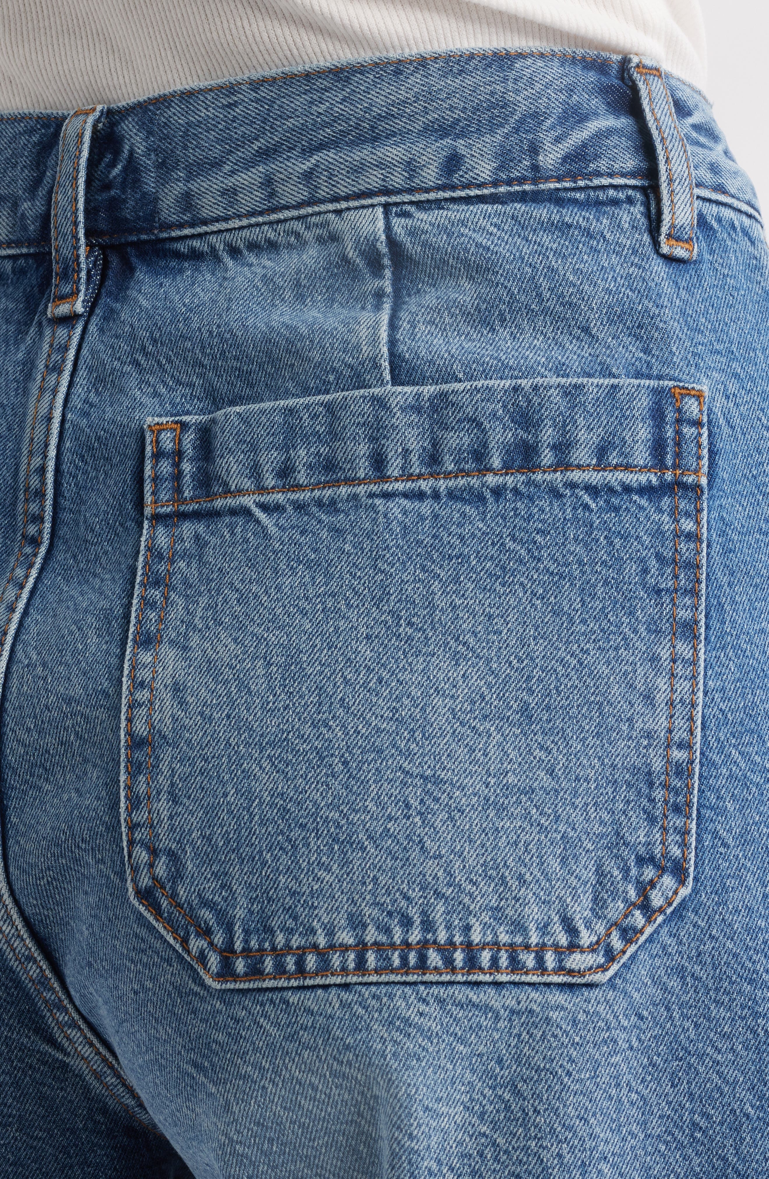 FRAME The Utility Denim Shorts in Stranger at Nordstrom - 4