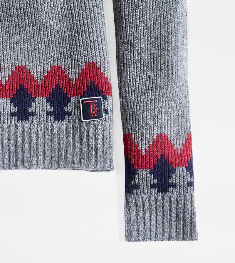 ROUND-NECK JUMPER - GREY, BLUE, RED 3