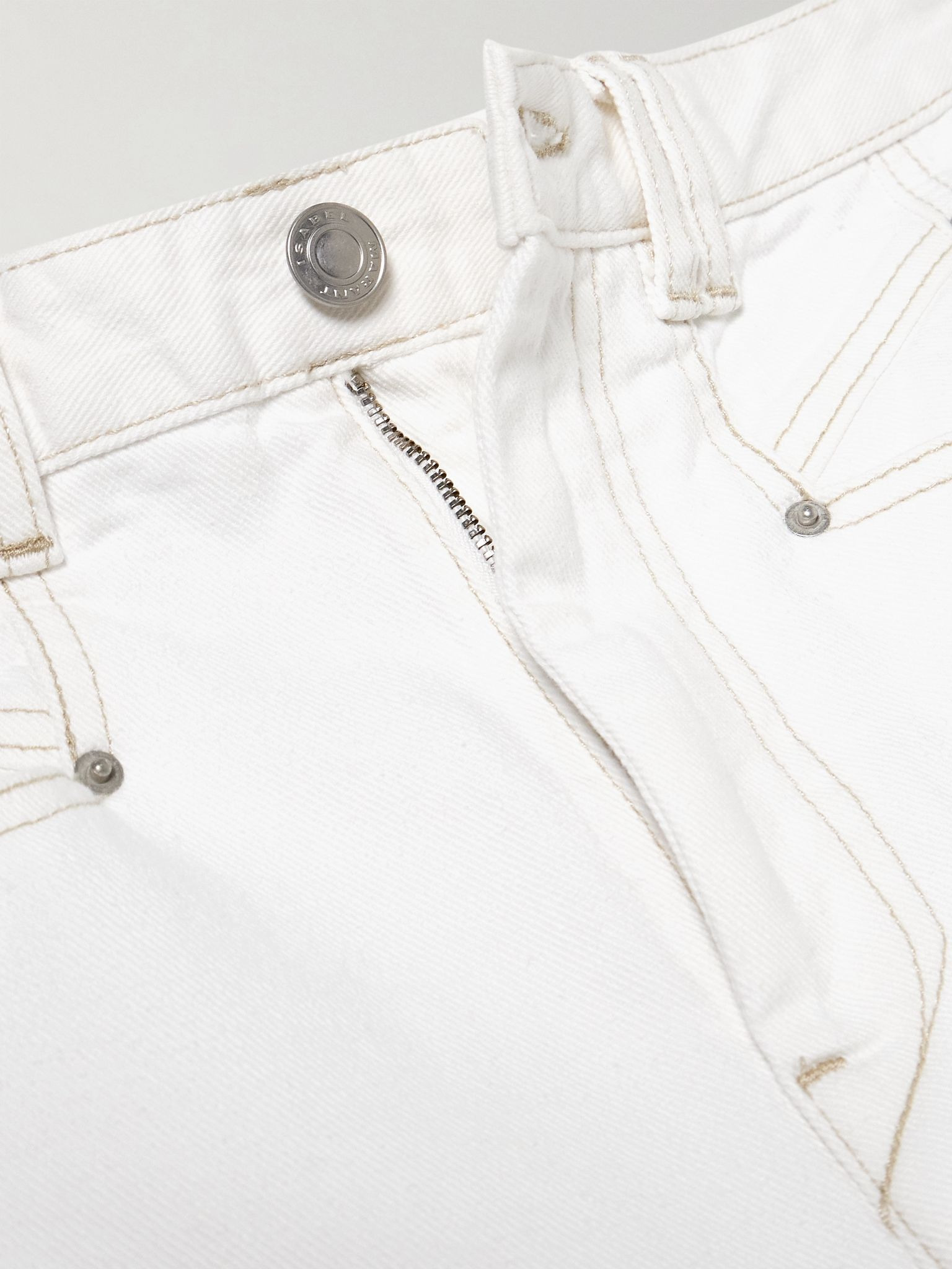 Lemony high-rise wide-leg jeans White - 5