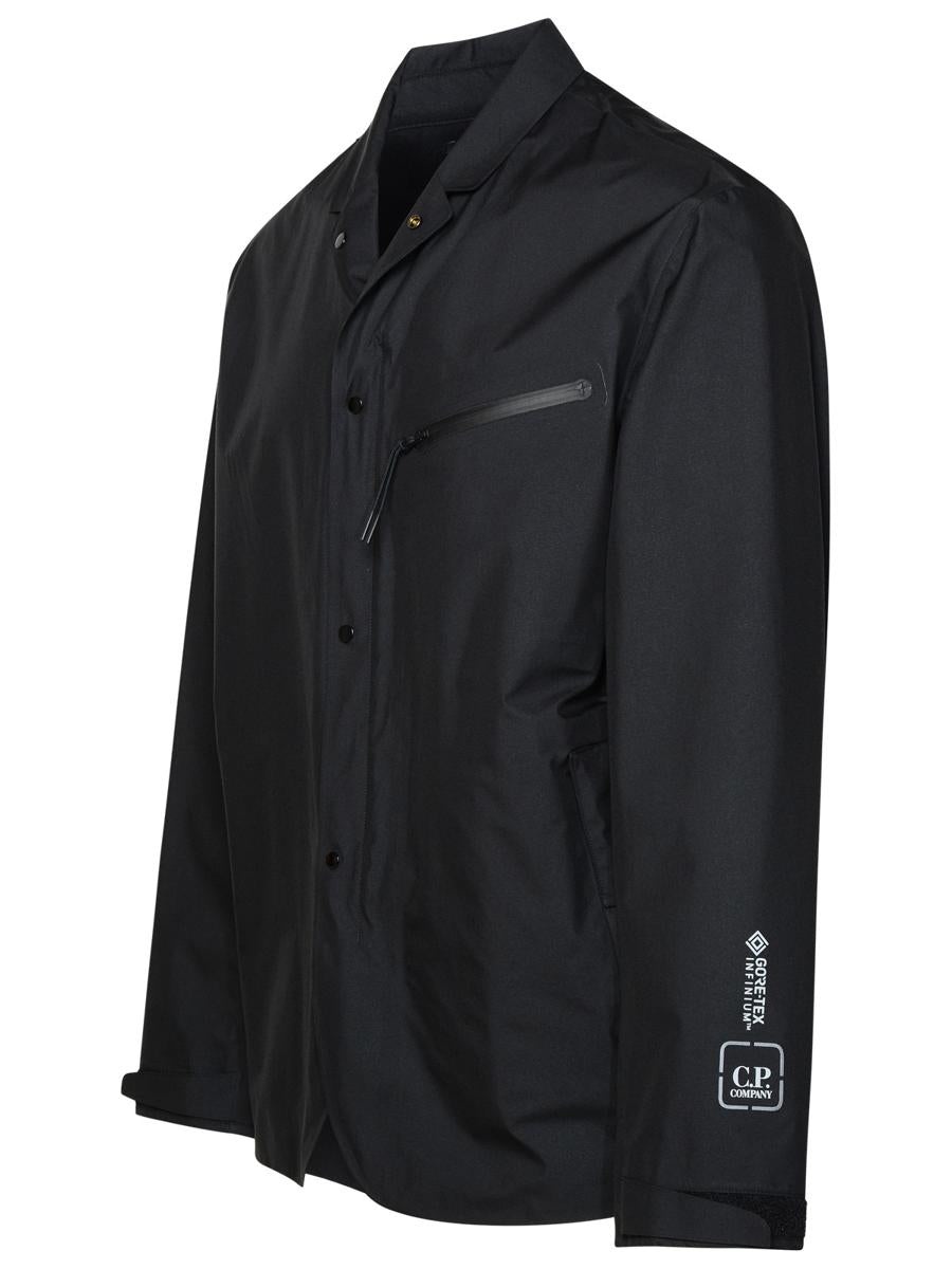 C.P. COMPANY 'GORETEX' BLACK NYLON BLAZER - 2