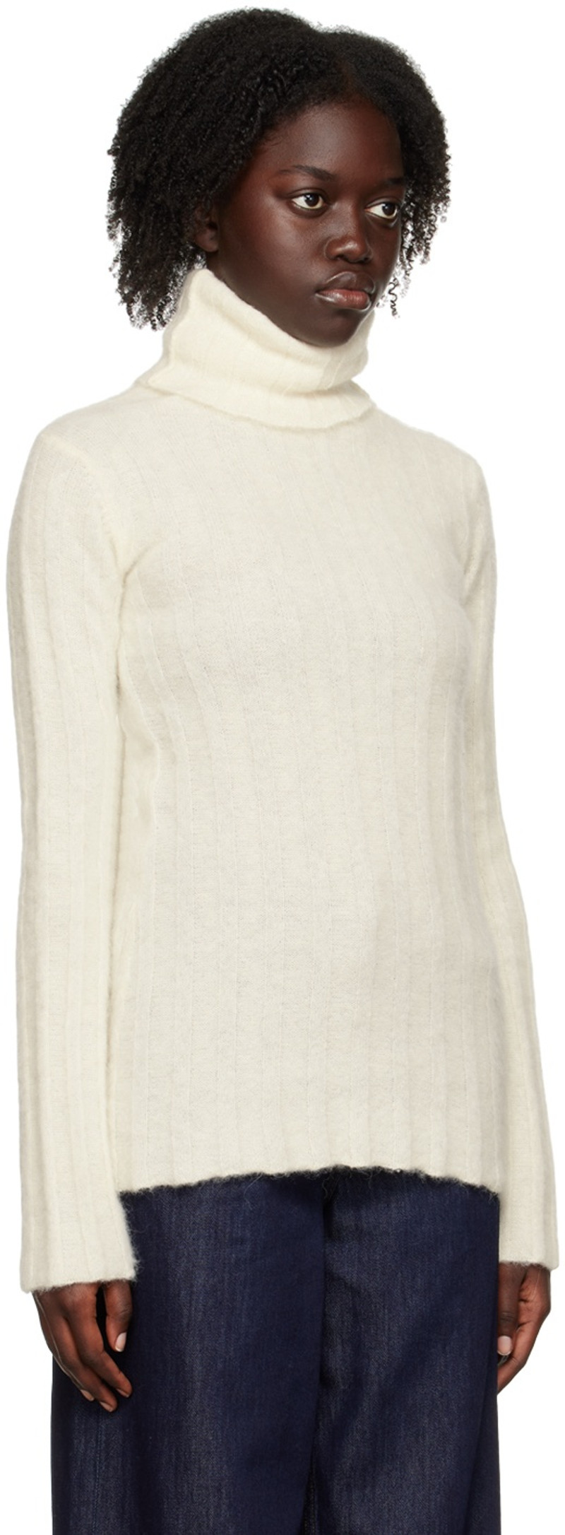 House of Dagmar Off-White Marcel Turtleneck outlook