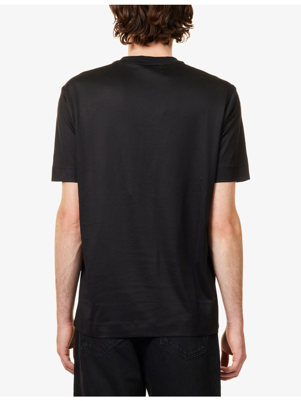 Logo-Print Patch-Pocket Cotton Blend T-Shirt - 4