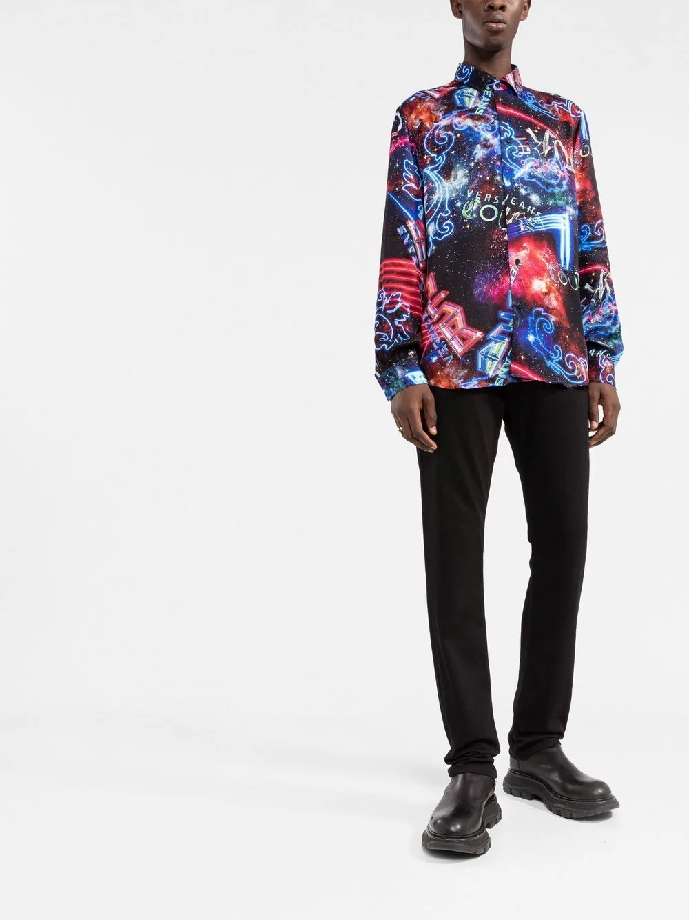 galaxy graphic-print shirt - 2