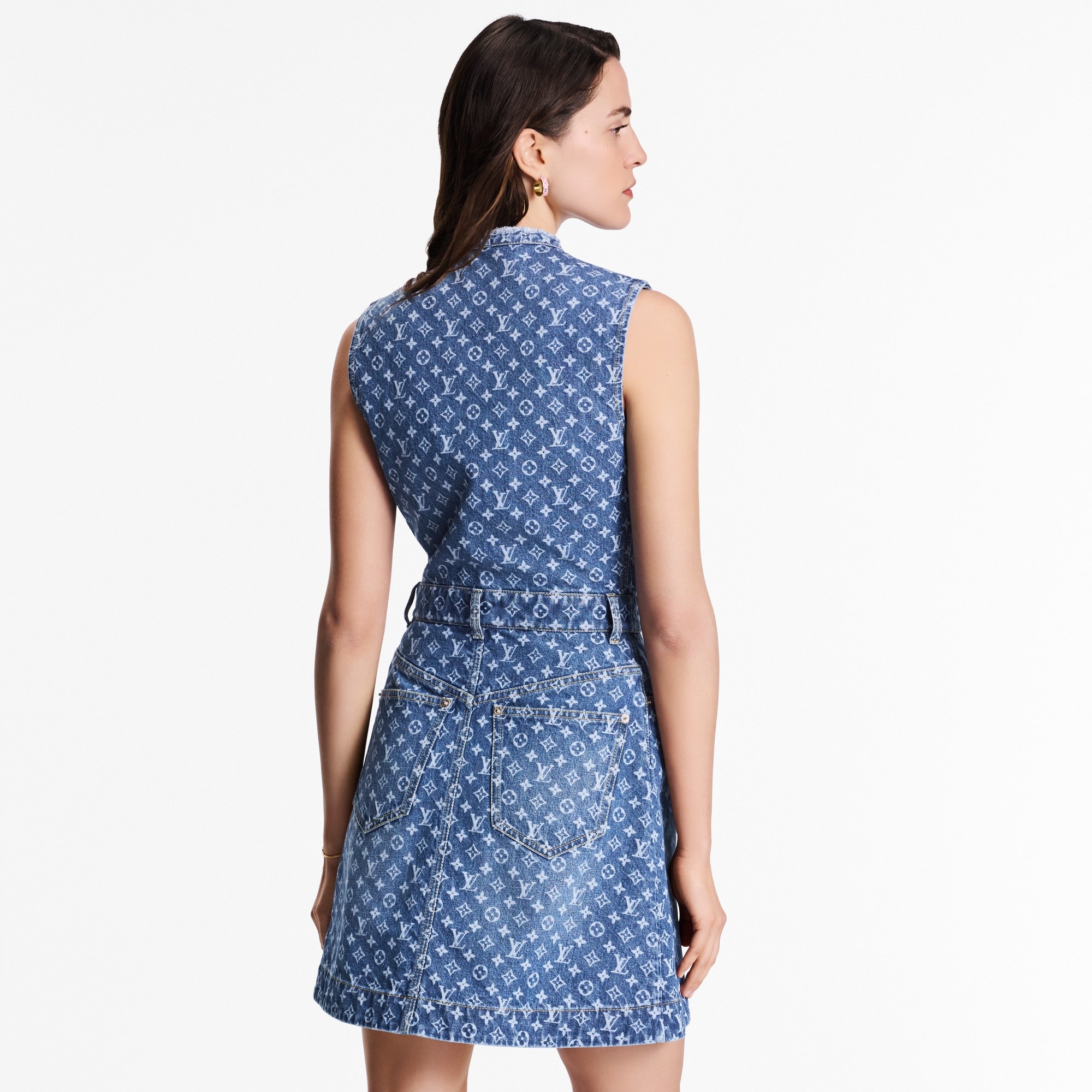 Monogram Denim Dress - 5